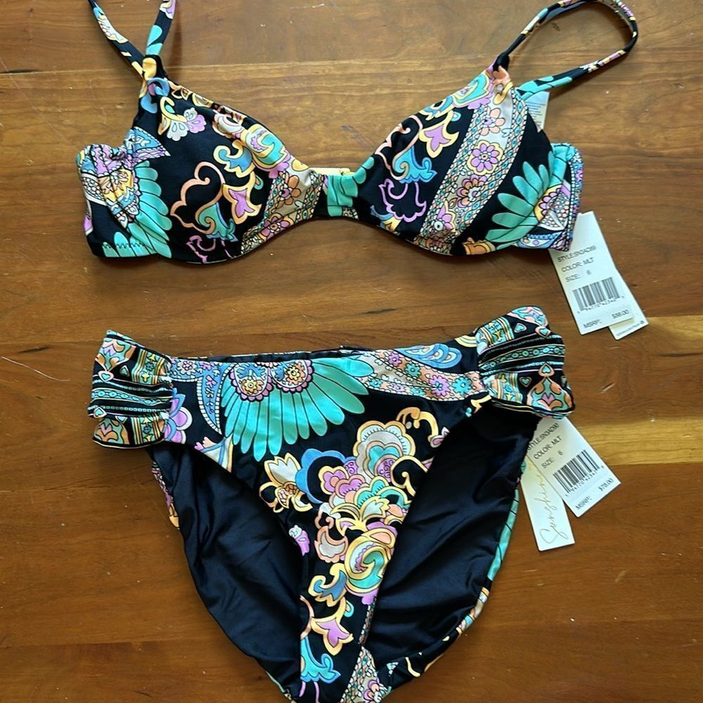 Sunshine 79 Paisley Patchwork Underwire Over The … - image 2